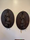 Black Forest Carved Wall Plaques 21 5   