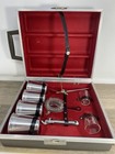 Mcm Travel Bar Briefcase Bartender Kit Caddy Vintage Portable With Lock   Key