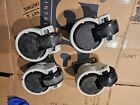 Lot Of 4 Foot Master Gd-80f Swivel Leveling Caster   63mm  90mm Plate  550kg