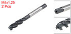 2pcs M8 X 1 25 Spiral Flute Tap Metric Machine Thread Tap Hss Nitriding Coated