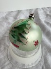 Antique Poland Painted Tree Mercury Glass Mica Christmas Ornament Mint Green