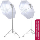  2 Pack  Photography Umbrella Diffuser Kit 43  110cm White Translucent Soft Umbr