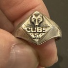 Vintage Cub Scout Bsa Boy Scouts Of America Sterling Silver Ring And Arrow Pin