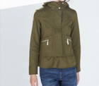 Zara Trafaluc Green Military Utility Style Jacket-size Small  Read