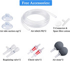 Dual Outlet Aquarium Electric Air Pump  Whisper Adjustable Fish Tank Aerator  Qu