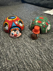 Vintage Japanese Tin Friction Toys Kks Ladybug And Turtle