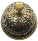 Solid Brass Victorian Style Service Desk Bell 3 Inches By 3 Inches 