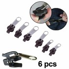 Fix Zipper Zip Slider Repair Instant Kit Removable Rescue Replacement Pack Of 6p
