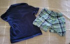 Child Of Mine By Carter s 12m 2pc Polo   Plaid Shorts Set Alligator