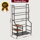 5 Tier Disc Golf Storage Rack With Wheels Hooks Organizer