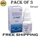 C-nac Eye Drops  N-acetyl-carnosine Eye Drops - 10 Ml  pack Of 3  Free Shipping