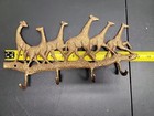 Vintage Brass Giraffe Wall Hanging Vintage Key Holder 4 Hooks 12    Long