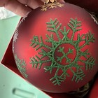 Waterford Heirlooms Snowflake Ball Red Crystal Christmas Ornament 155116   Box