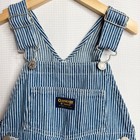 Vintage Oshkosh Bgosh Toddler 3t Hickory Stripe Denim Vestbak Overalls Nwt 90s