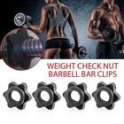 Weight Check Nut Barbell Bar Clips Spin Lock Screw Dumbbell Spinlock Collars 4pc