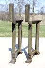 Vintage Cast Iron Table Legs Industrial Workbench Desk Kitchen Island Salvage