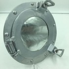 Ship s Cabin 9  Porthole W  Mirror Aluminum Silver Finish Round Nautical Decor