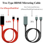 1080p Hdmi Mirroring Cord For Iphone 14 13 12 X Android Phone To Tv Hdtv Adapter