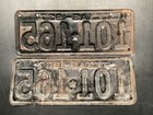 Vintage 1937 Texas License Plate Set Originals 101 165