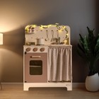 Kids Play Kitchen Set - Rustic Wooden Kitchen Sets  Pretend Play Kitchen With   