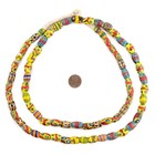 Oval Antique Venetian African Millefiori Trade Beads  15824 10mm Ivory Coast