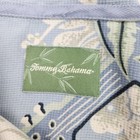 Tommy Bahama Mens Xl Aop Silk Hawaiian Shirt Blue Guitar Floral Aloha Tropical