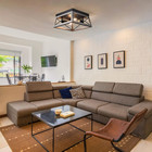 Industrial Flush Mount Ceiling Light  Metal Hallway Light Fixture Ceiling For En