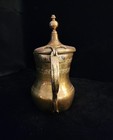 Handcrafted Vintage Dallah Arabic Coffee Pot With Stamped Detail From Syria