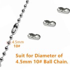 20pcs 10   4 5mm  Blinds Pull Cord Connector Stainless Steel Ball Chain Conne   