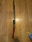 Japanese-style Katana Sword Steel Single Curved  Edge W  Scabbard  Red Blade 