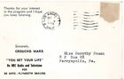Vintage 1955 Groucho Marx Nbc You Bet Your Life Postcard