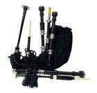 Great Highland Scottish Rosewood Bagpipe Silver Mounts Black Bagpipes With Case