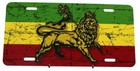 Rasta Flag Lion Bob Marley Reggae Music Aluminum Car License Plate Tag Lp538