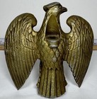 Vtg Solid Brass American Eagle Finial Flag Pole Topper 6    Patriotic