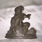 Bronze Cherub Sculpture Victorian Style Antique Bronze Finish Carvings