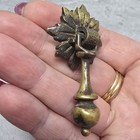 Vtg Teardrop Pull Rosette Leaf Brass Pendant Flower Drawer Kcb 2  Reclaimed 