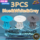 3pcs Silicone Hair Drain Catcher Sink Strainer Filter Shower Drain Protector
