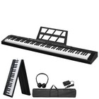 Glarry Fold 88-key Semi-weighted Digital Piano Electronic Keyboard bag Black