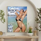 Mancave Beer Poster And Sexy Girl 18 x24   Man Cave Bar Restaurant Shop Decor