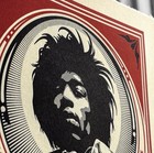 Obey Giant Hendrix Fire Letterpress  450 Signed By Shepard Fairey