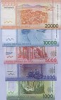 Chile Set 5 Pcs 1000-20000 Pesos 2016-2021 P 161-165 Polymer Paper Unc