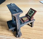 Vintage Playme Spain Miniature Printing Press Die Cast Pencil Sharpener Weight