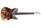 Janet Jackson Facsimile Autographed Signed Graphics Photo Guitar