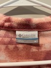 Columbia Womens M Arctic Air 1 2 Zip Fleece Pullover Peach Pink Aztec Print