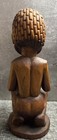 Vintage African Hand Carved Wood Drummer Figure Tribal Folk Art Sculpture Signed