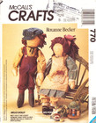 Mccall s 770  rag Dolls  Patterns For 24  Tall Girl Or Boy Rag Doll And Clothing