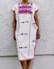Oaxacan Dress  Amuzgo  Mexican Manta - Muslin Huipil  Handmade Embroidered  O s