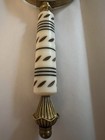 Vintage Magnify Magnifying Glass Carved Handle Brass Details - 10 Inches