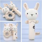 Infant Organic Cotton Hand Rattle Baby Toy Soothing Safe Portable Play Gift