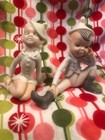 Vintage Mid Century Modern  Pair Of Pixie Fairies Holland Mold Ceramic Figurines